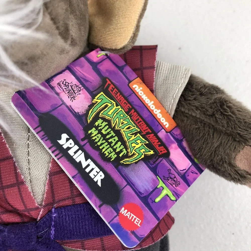 TMNT Mutant Mayhem Plush Lot Bebop Rocksteady Splinter NWT Mattel 8